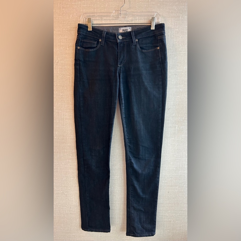 PAIGE Skyline Skinny Jeans Womens Size 28 Dark Blue Stretch Denim